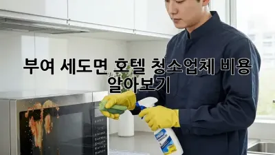 부여 세도면 호텔 청소업체 비용 알아보기
