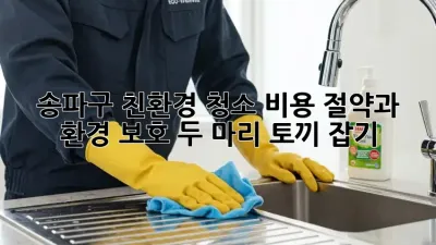 송파구 친환경 청소: 비용 절약과 환경 보호, 두 마리 토끼 잡기!